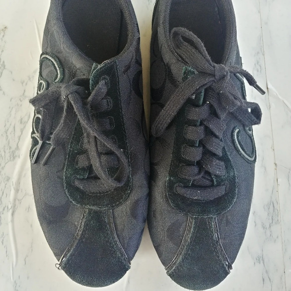 Coach A1715 DEVIN women's signature C Black shoes - Picture 1 of 8